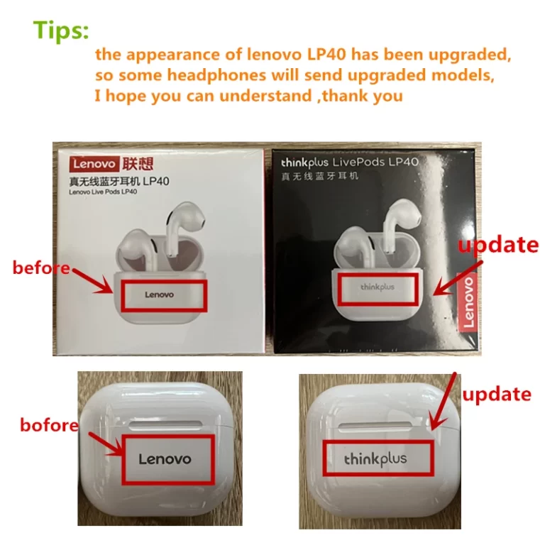Écouteurs sans fil Lenovo LP40 d'origine TWS écouteurs Bluetooth Touch Control Sport Casque écouteurs stéréo pour téléphone Android – Image 7