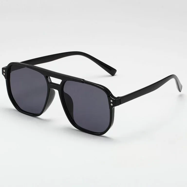 Vintage Hommes Femmes Grandes lunettes de soleil Hommes Carré Shades Marque Designer Lunettes de soleil Unisex Lentilles noires Lentilles masculines Lunettes de soleil Femme UV400 – Image 2