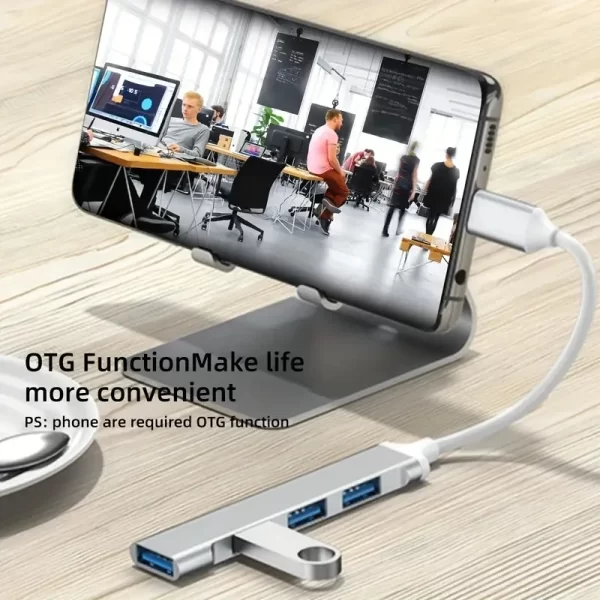 467 téléphone portable ordinateur un traîner quatre expanderes transmission haute vitesse USB dock multifonction diviseur de fil – Image 5