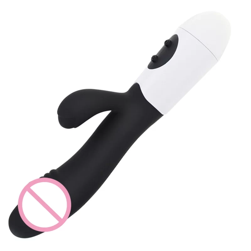 Silicone G Spot Dildo Lapin Vibrator Double Vibration 10 Vitesses Vagin Femme Clitoris Massageur Adult Sex Toys Pour Femmes – Image 10
