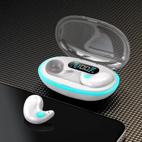 Écouteurs sans fil invisible X55 TWS Bluetooth 5.3 écouteurs cachés écouteurs IPX5 étanche à l'eau réduction du bruit casque sportif – Image 4