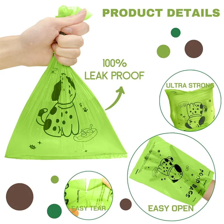 EPI Biodégradable Dog Poop Bags Lavande parfumée Pet Poop Bags avec porte-sacs extra épais Dog Poop Bags avec distributeur – Image 4