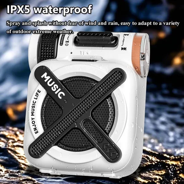 Haut-parleur Bluetooth mini poche IPX5 sous-woofer extérieur imperméable à l'eau sans fil TWS boîte à musique stéréo avec support de microphone carte TF – Image 6
