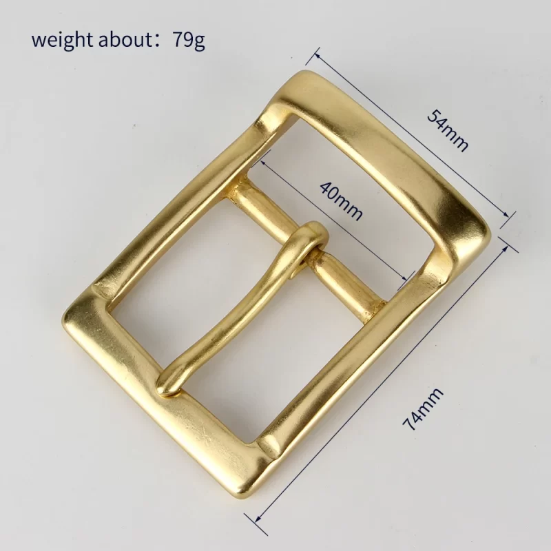 1 pcs Brass solide 40mm ceinture boucle Tête de ceinture des hommes Boucle à broche unique pour les pièces de ceinture artisanale en cuir Tisserie DIY Leather cra – Image 5