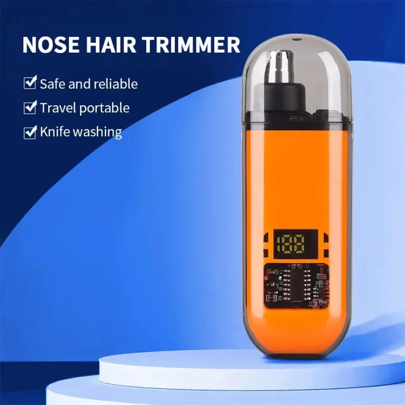 2 en 1 électrique portable oreille et nez coupe-cheveurs 2024 sourcils portables indolores professionnels pour hommes – Image 4