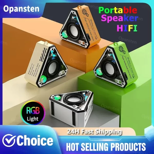 Mini Cool Bluetooth Speaker Subwoofer HiFi Surround Sound Outdoor Home Portable Bluetooth Speaker sans fil Lecteur de musique – Image 2