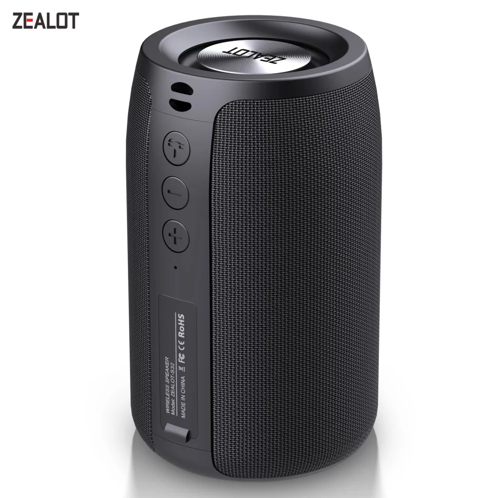 ZEALOT-S32 Mini haut-parleur Bluetooth portable HIFI haut-parleur sans fil avec support de la colonne radio fm TF, TWS, USB