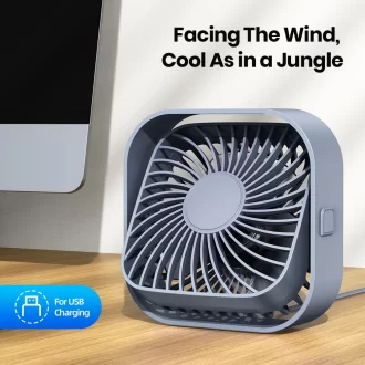 TOPK Mini ventilateur portable USB ventilateur de bureau Table de ventilateur Airflow fort & Operation silencieuse 3 vitesse Vent 360 ° Rotatable ventilateurs permanents pour la pièce Maison