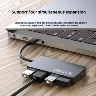Adaptateur USB HUB 3.0 USB 3.0 HUB Extender 4 Ports Station d'accueil Transfert de date haute vitesse pour PC Accessoires d'ordinateur portable Splitter USB