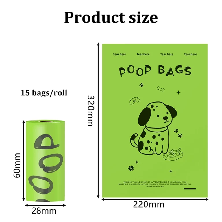 EPI Biodégradable Dog Poop Bags Lavande parfumée Pet Poop Bags avec porte-sacs extra épais Dog Poop Bags avec distributeur – Image 3