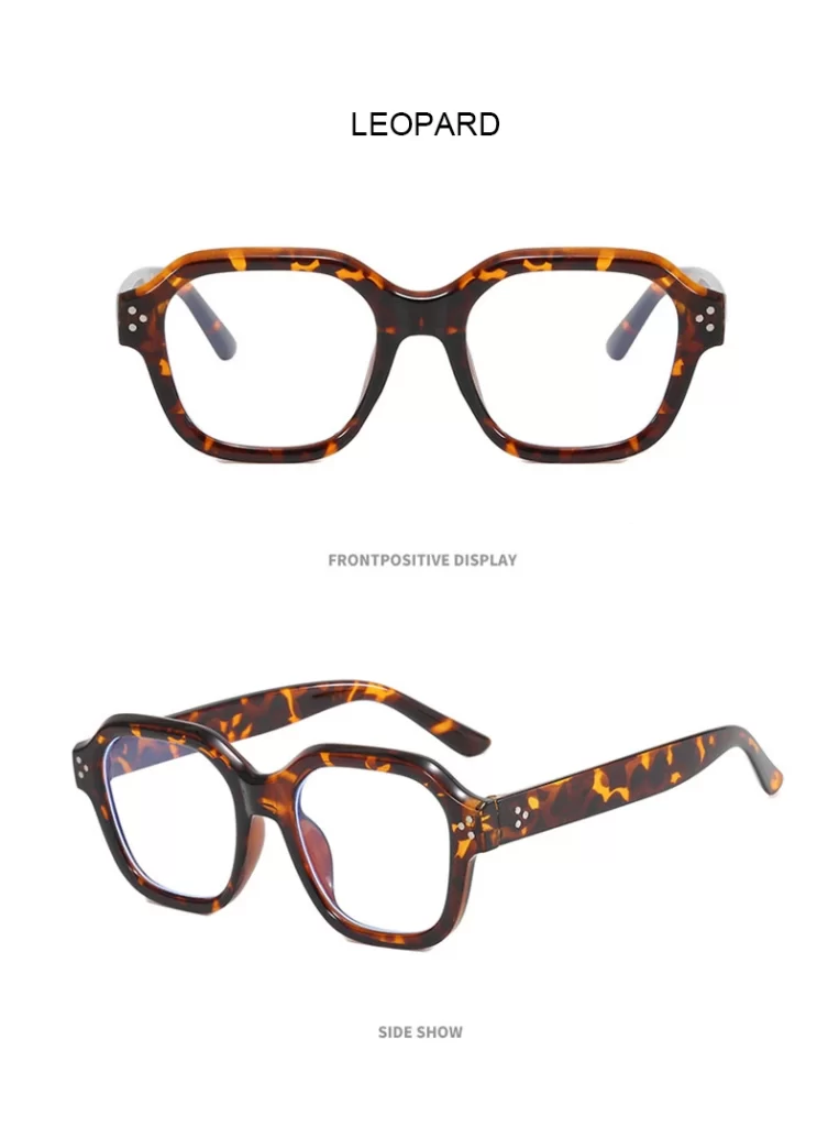 Lunettes d'ordinateur rétro anti lumière bleue cadre femmes surdimensionnées hommes tendance à la mode élégant lunettes de lunettes classiques Ouclos – Image 6