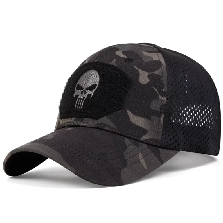 Unisex crâne broderie étiquette caps de baseball respirant printemps et automne extérieur chapeau décontracté ajustable chapeau solaire – Image 3