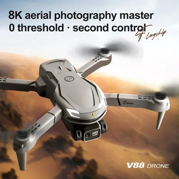 Original V88 Drone 8K 5G GPS Professional HD Photographie aérienne Contrôle à distance Avion HD Dual Camera Quadcopter Jouet UAV – Image 2