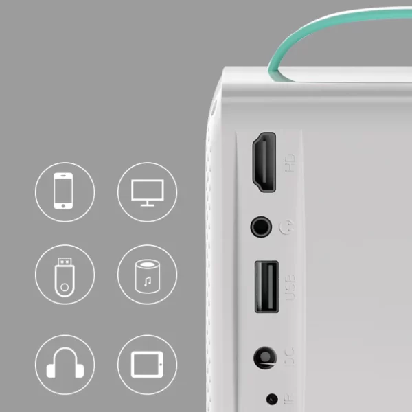 Salange Q2 Portable Mini Projecteur de cinéma Même écran Smartphone 640 * 480P pour Camping Extérieur Home Theater Cadeaux pour enfants – Image 2