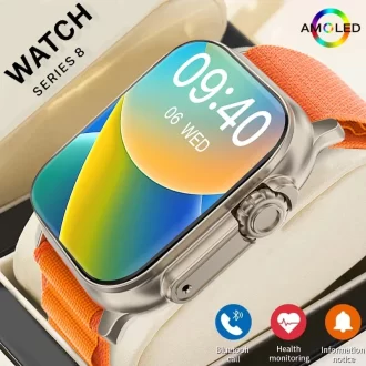 2025 T10 Ultra 2 Smart Watch Hommes 49mm Série 8 2.3 \ "Écran AMOLED NFC Compass Waterproof pour Apple Watch IWO Ultra 8 Smartwatch