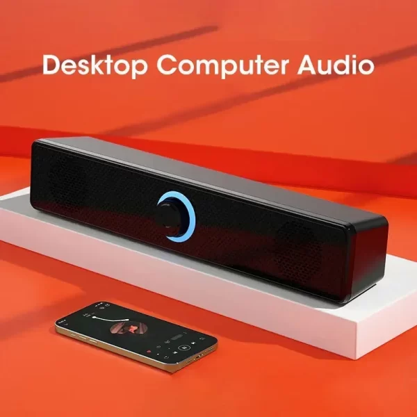Bluetooth 4D Surround Speaker Home Theater Système sonore Ordinateur Soundbar TV Subwoofer câblé Stéréo Basse forte pour la fête à la maison – Image 2