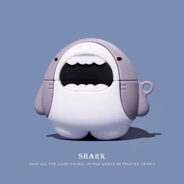 Shark Style Case For Apple AirPods 1 2 3 Pro 2 Case Cute Cartoon Silicone Earphone Protective Cases Accessories Headphone Cover – Image 6