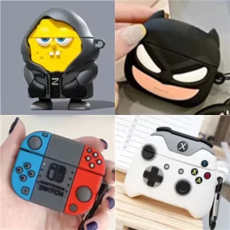 Casques d'écouteurs de dessin animé mignons pour Apple Airpods 4 / 1 / 2 / 3 Protecteur en silicone pour Airpods Pro 2 Funda Casque