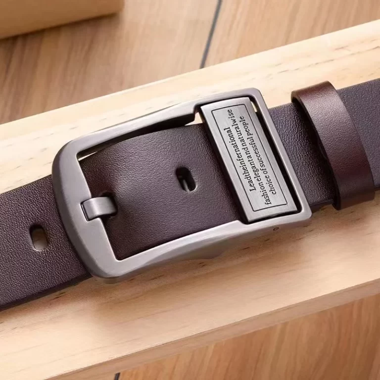 Nouvelle ceinture en cuir de vache pour hommes de mode en alliage métallique broche boucle de luxe pour adultes Jeans de marque d'affaires ceinture décontractée pour hommes marque – Image 8