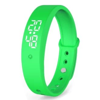 LED Digital Smart Bracelet Waterproof Smart Clock Smartband With Body Temperature Monitor Smart Band Vibration Alarm Reminder
