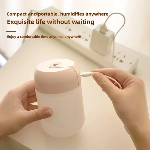Humidificateur d'air portable de 300ml Humidificateur d'huile aromatique pour voiture USB pulvérisateur de brume cool avec purificateur de lumière de nuit coloré – Image 4
