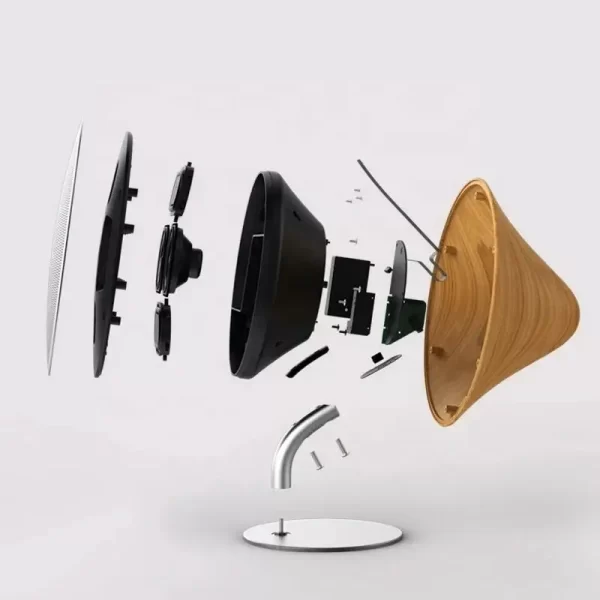 MINI330 haut-parleurs en bois rétro Bluetooth panneau de fonctionnement tactile petit sous-woofer de bureau maison hi-fi boîte à son stéréo Caixa De Som – Image 5