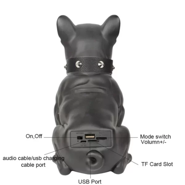 Big Bulldog haut-parleur Bluetooth sans fil portable FM basse lourde 3D qualité sonore radio surround sous-woofer de carte multifonction – Image 6