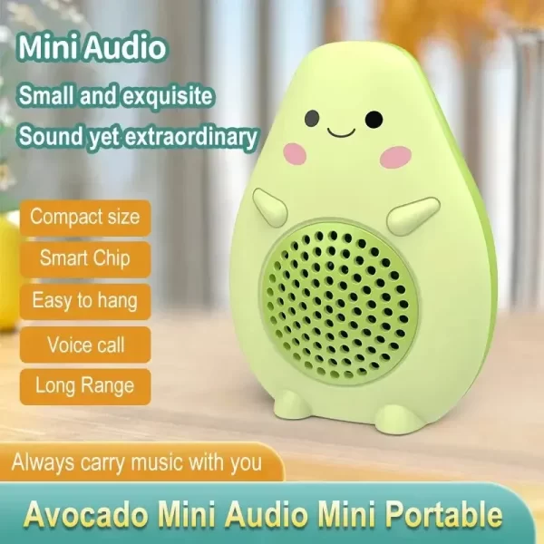 Bluetooth audio créatif Avocado Mini haut-parleur Omputer haut-parleur grand volume Subwoofer carte Plug in Card – Image 2