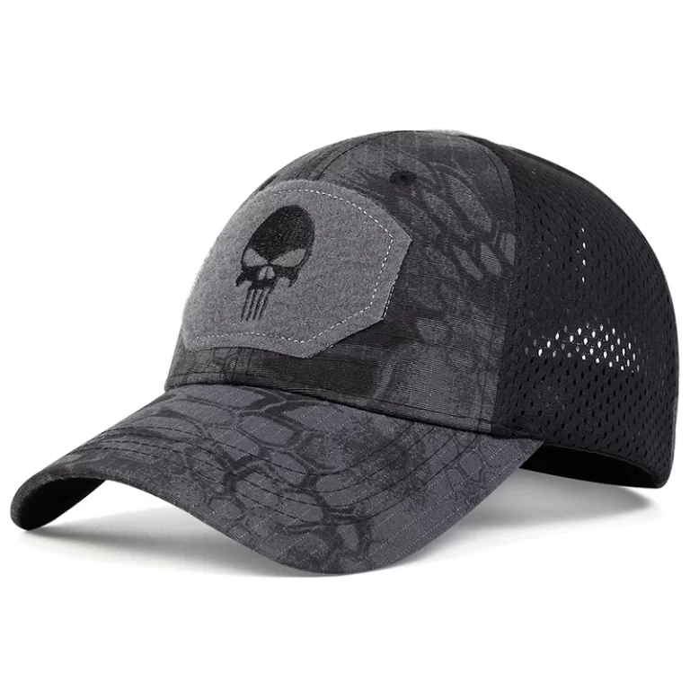 Unisex crâne broderie étiquette caps de baseball respirant printemps et automne extérieur chapeau décontracté ajustable chapeau solaire – Image 5