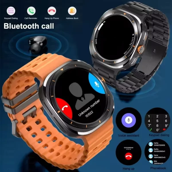 LAXASFIT Smart Watch GT7 Ultra 1,52 pouces AMOLED écran Bluetooth Talk Sport Fitness Smartwatch pour hommes Femmes Watch Cadeau de vacances – Image 3