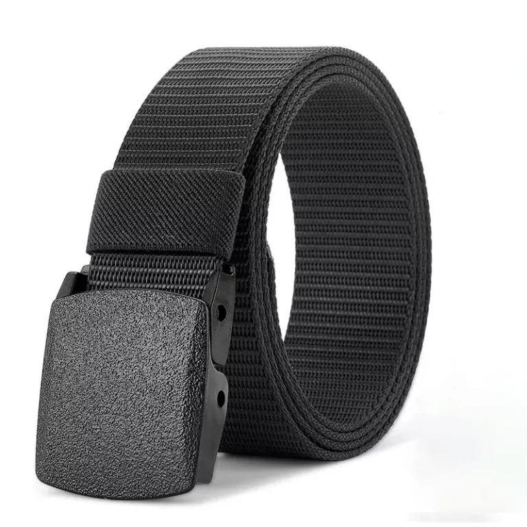 Ceinture en nylon boucle automatique extérieure tactique multifonctionnelle ceinture en toile légère ceinture non métallique confortable – Image 3