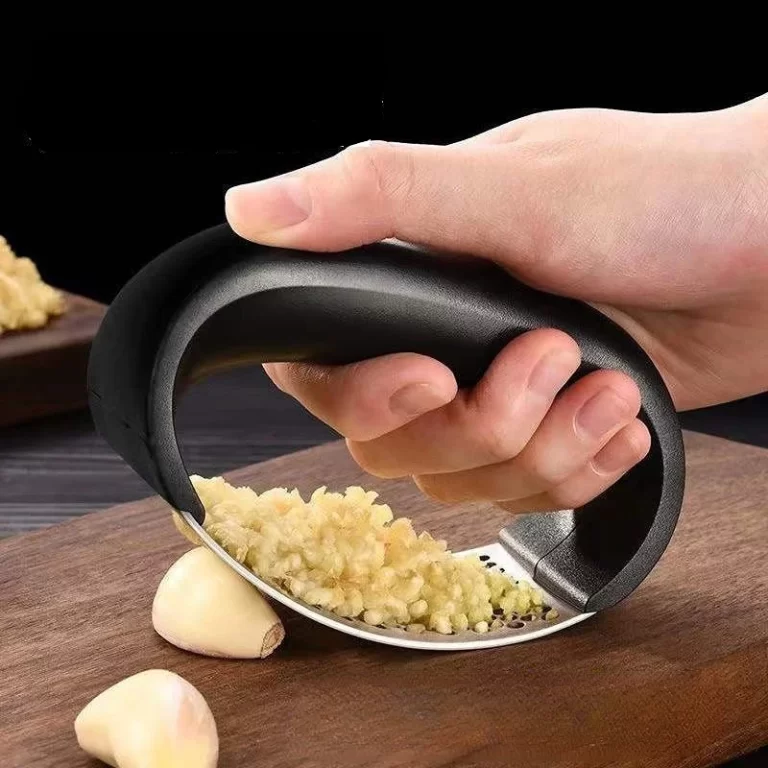 acier inoxydable ail presse concasseur manuel hache d'ail outil de hachage d'ail outils de fruits et légumes accessoires gadget de cuisine – Image 2