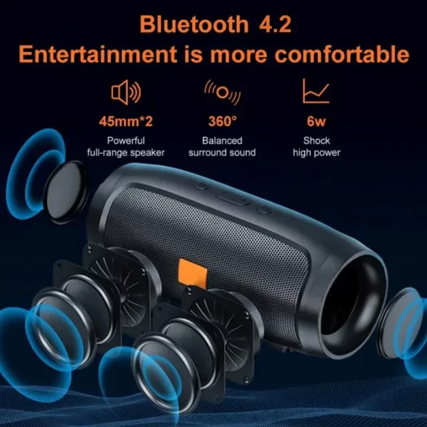 TF USB Bluetooth haut-parleur double haut-parleur stéréo extérieur Tfusb lecture Fm diffusion vocale sous-woofer portable haut-parleur sans fil – Image 4