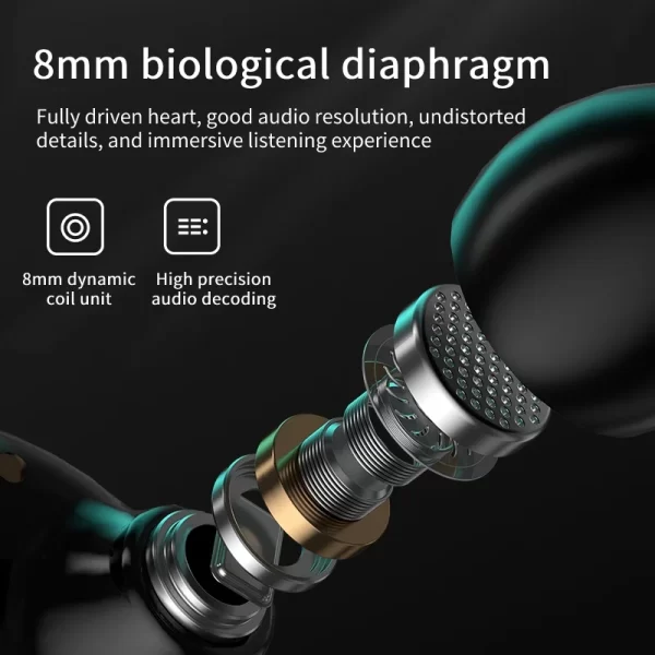 TWS M25 Bluetooth 5.3 écouteurs annulateurs de bruit écouteurs sans fil HD appel casques sportifs stéréo avec microphone pour Xiaomi – Image 5