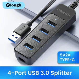 4 Ports USB HUB 3.0 haute vitesse Multi USB 3.0 Splitter Type c Adaptateur d'alimentation USB 2.0 Expander pour PC