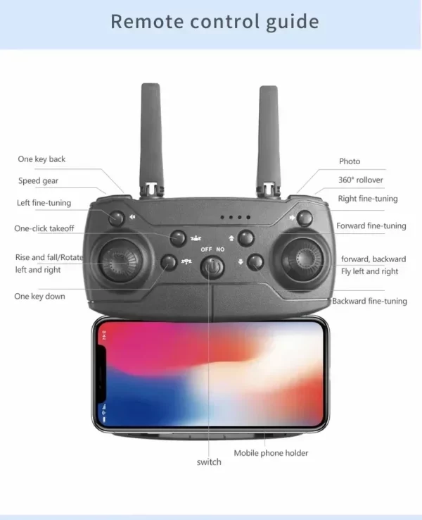 2025 E88 professionnel grand angle RC Drone HD 4K mode caméra hélicoptère pliable avion quadcopter drone enfant jouets cadeau – Image 6