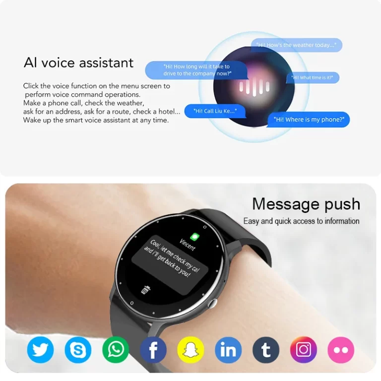 LIGE Smart Watch Femmes Hommes Écran tactile complet Bluetooth 5.2 Appel Montres Waterproof Sport Fitness Tracker Usine IP67 ZL02 Nouveau – Image 6