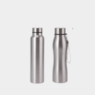 Bouteille d'eau sportive en acier inoxydable de haute qualité 1000ml Couche unique Coupe d'eau robuste Bouteille métallique Boissons Camping Sports Gym