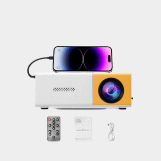 Smart Mini Projecteur portable, Angle réglable à 180 °, Compatible, USB, Smartphone, TV Box, Portable-pour les films et les présentations