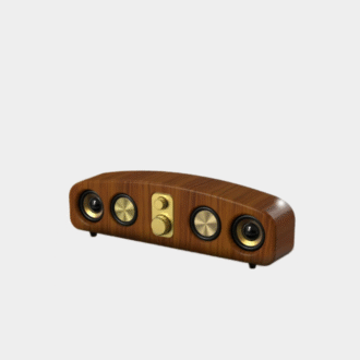 Haut-parleurs de bureau sans fil (grain de bois), haut-parleurs portables, stéréo 3D et subwoofer, musique, cadeaux d'amplification assistée par film
