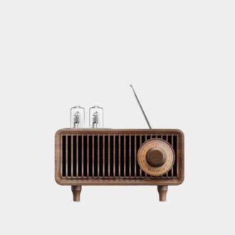 Retro Wood Radio Wireless Bluetooth Speaker Subwoofer Music Player with LED Light Support Handsfree TF Card U Disk AUX Play