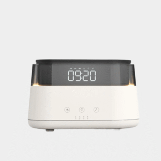 Diffuseur d'arôme de flamme simulé Humidificateur de diffuseur de lumière ambiante Home Desktop Alarm Humidificateur de flamme et diffuseur d'arôme