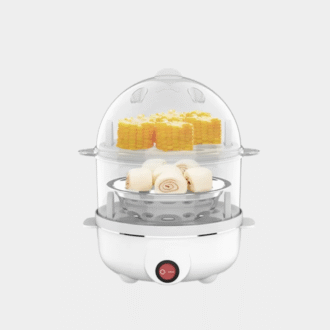 Automatique électrique œuf streamer électrique multifonctionnelle chaudière électrique à œufs double couche cuiseuse à œufs mini cuisine machine à petit-déjeuner