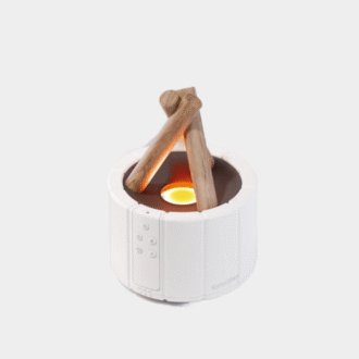 KINSCOTER Diffuseur d'arôme de flamme simulé Humidificateur d'air de feu Ultrasonic Cool Mist Maker Fogger LED Lamp Diffuseur d'huile essentielle