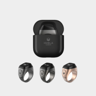 IQibla M02 Pro alliage métallique Tasbeeh compteur numérique intelligent Tasbih Zikr anneau pour louange musulmane avec boîte de charge Rappel de vibration