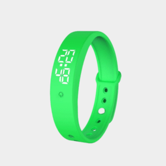LED Digital Smart Bracelet Waterproof Smart Clock Smartband With Body Temperature Monitor Smart Band Vibration Alarm Reminder
