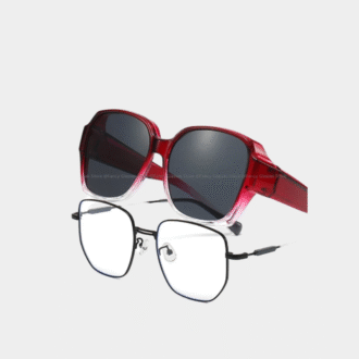 Hommes Femmes Vintage Anti-UV Lunettes de soleil Unisex Wear Over Myopia Prescription Lunettes de voyage en plein air Fit Over Lunettes de soleil pour le sport