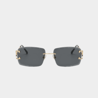 Lunettes carrées sans lunettes tendance métallique de haute qualité lunettes de soleil pour hommes et femmes