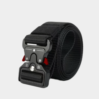 Oreilles rouges boucle en plastique ceinture tactique homme ceinture de toile militaire multifonctionnelle ceinture de formation en faux nylon extérieur ceinture de taille