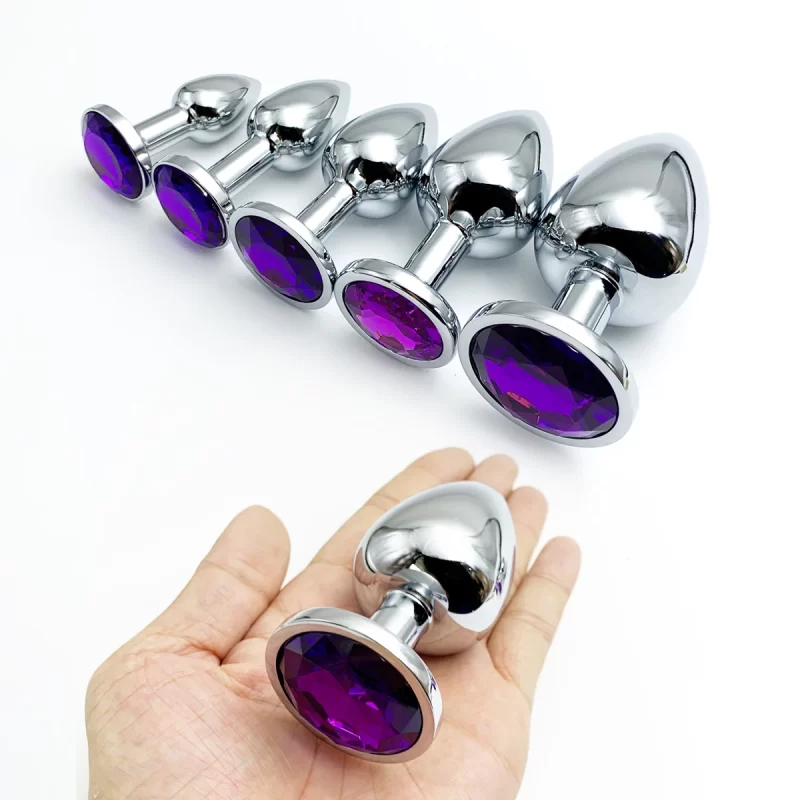 Metal Anal Plug Jewelry Base Beginner To Expert 5 Size Butt Plug,Adult Toys Tail Female/Male Dildos Sex Toys Couples Adults Game – Image 7